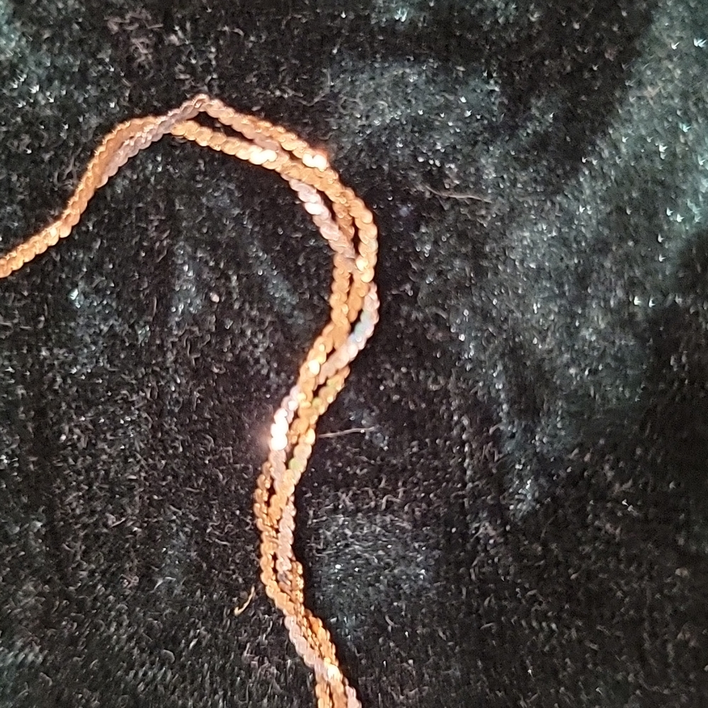 Vintage 14 k micro tri color braided bracelet